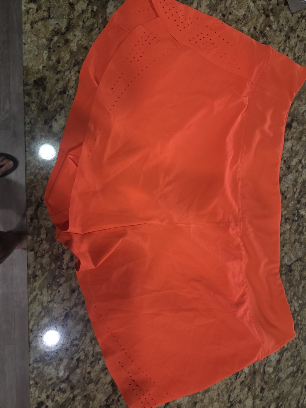 Athleta Women’s Neon Orange Run With It 4.5" Athletic Shorts